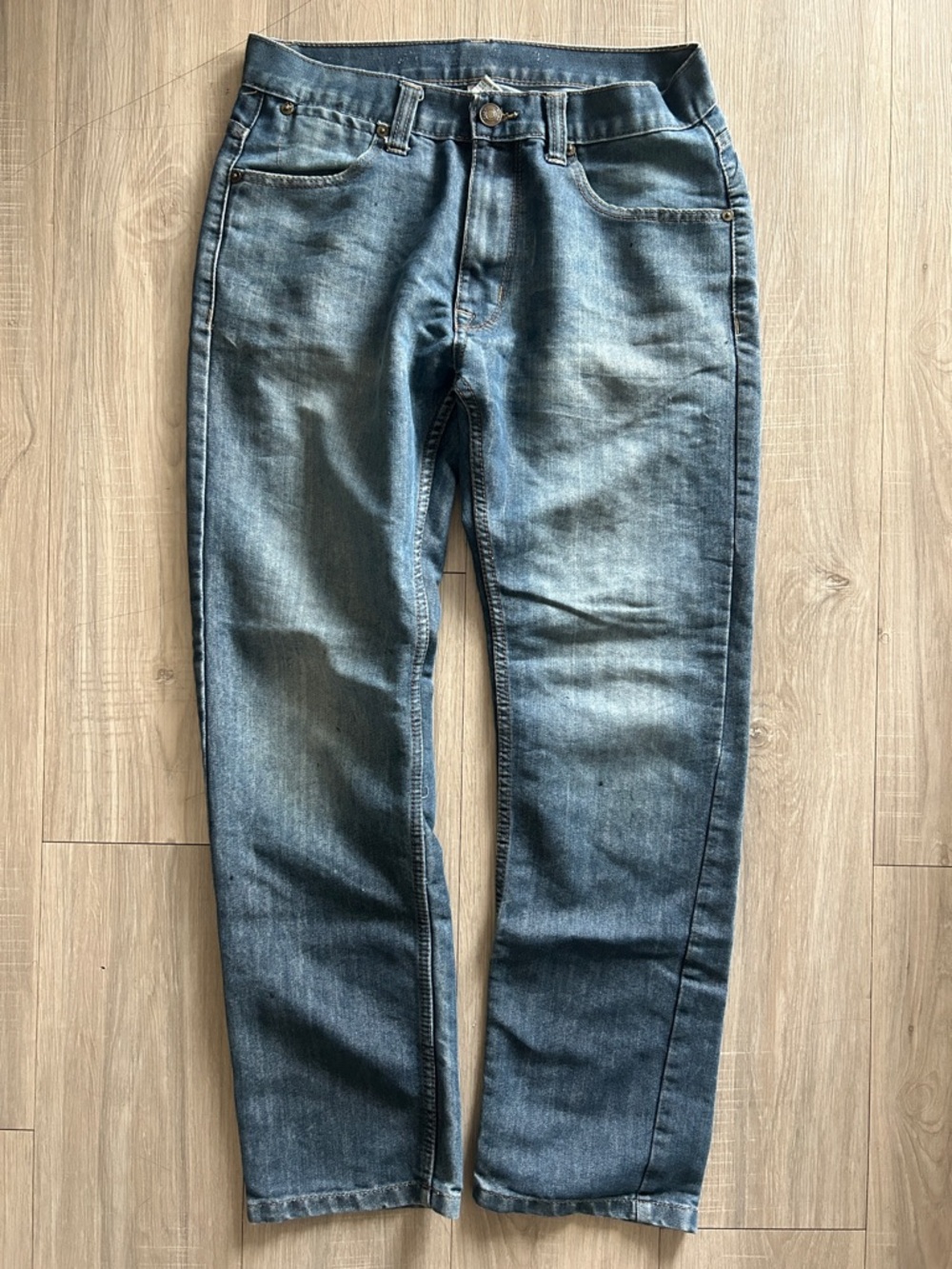 Men's Blue Denim Jeans - Classic Straight Fit